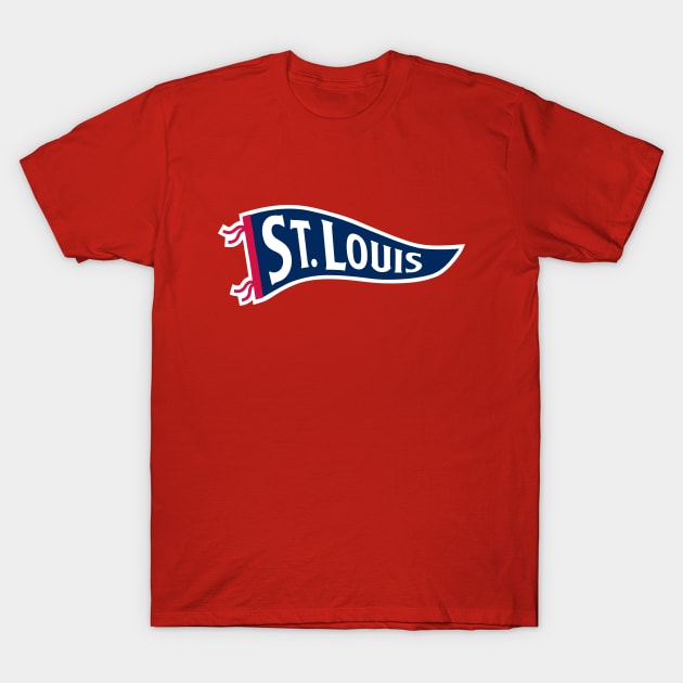 St Louis Pennant - Red T-Shirt by KFig21